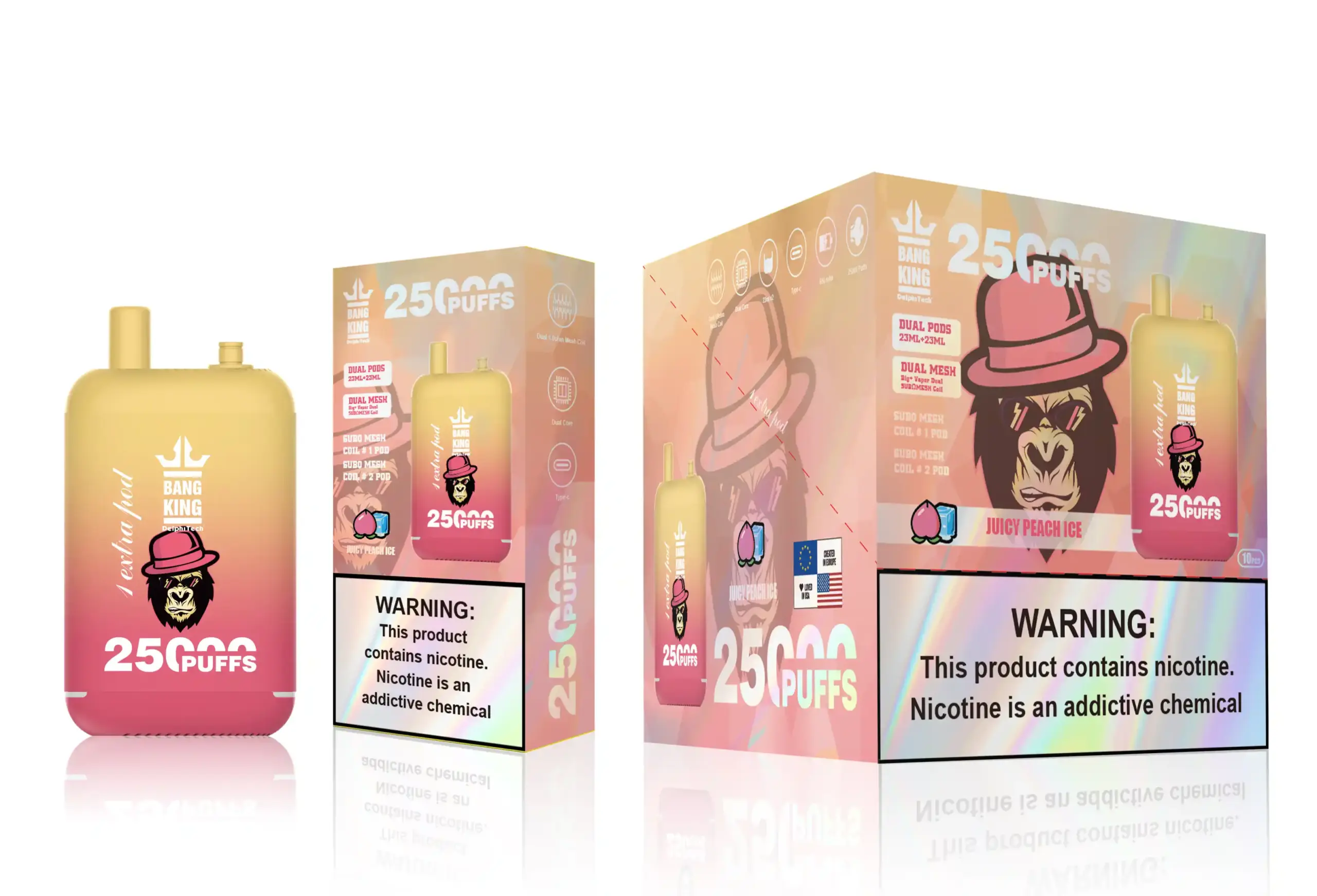 Saftiger Pfirsich Eis