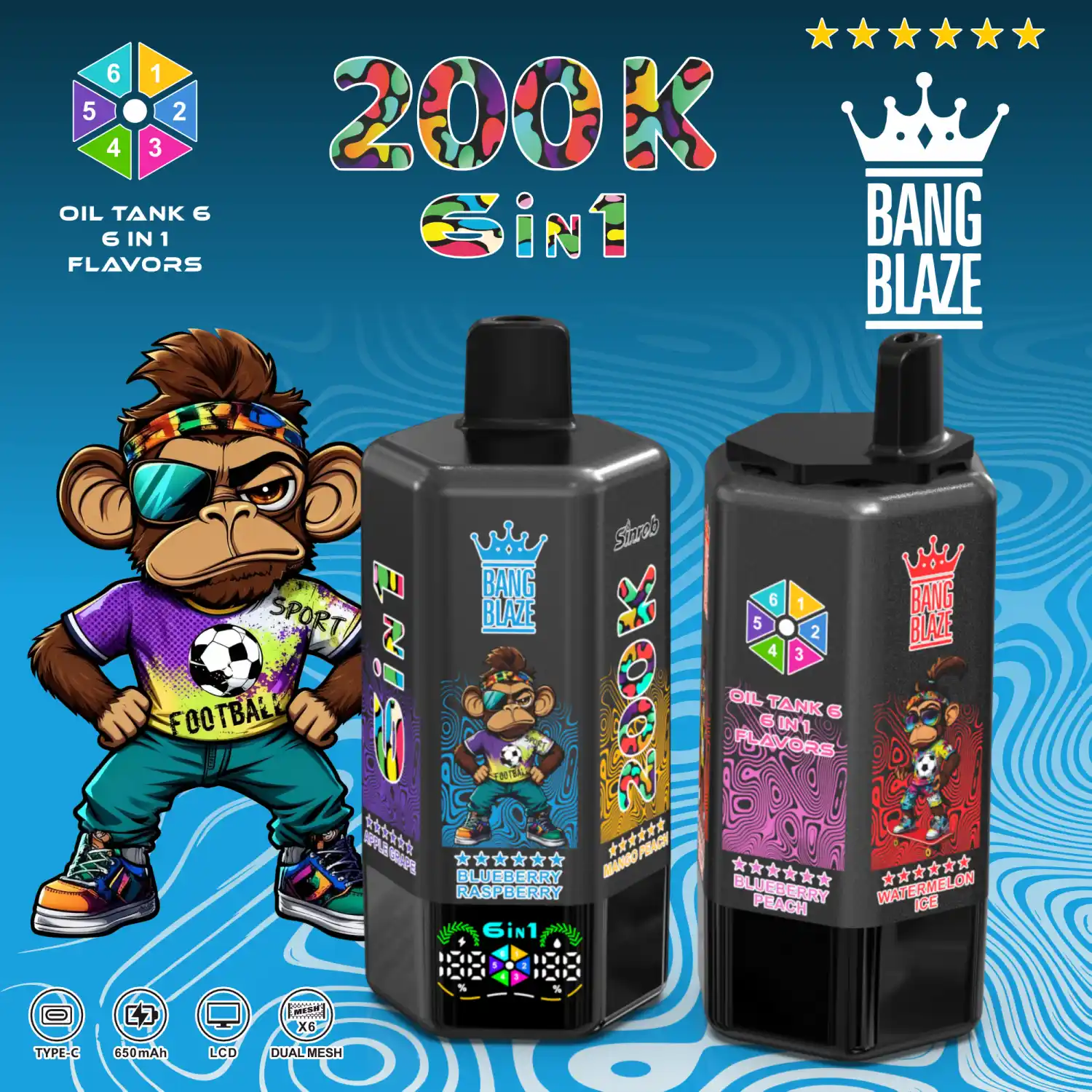 BANG BLAZE 200K Züge 6-in-1 Einweg Vape – Bild 11