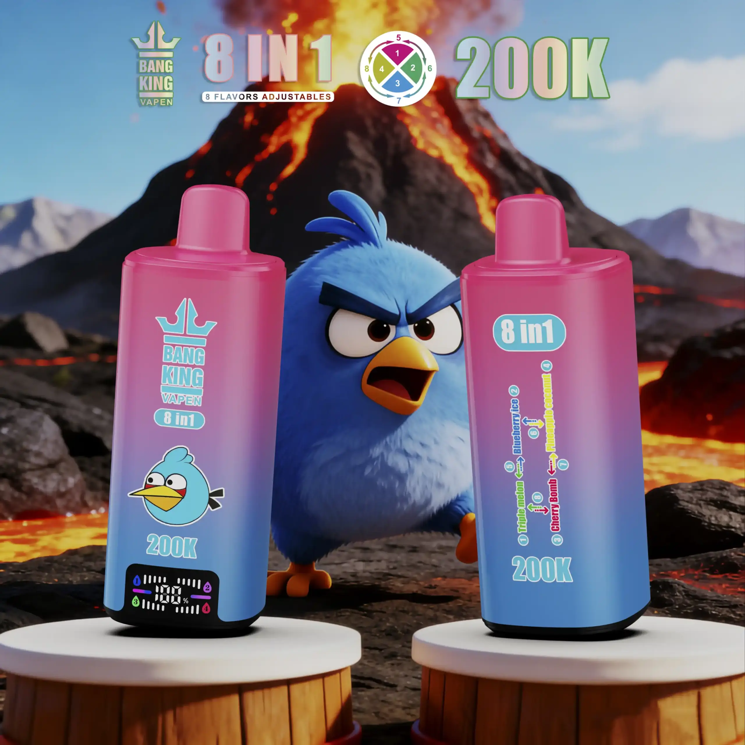 BANG KING 8 in 1 200K Zügen Einweg Vape – Bild 2