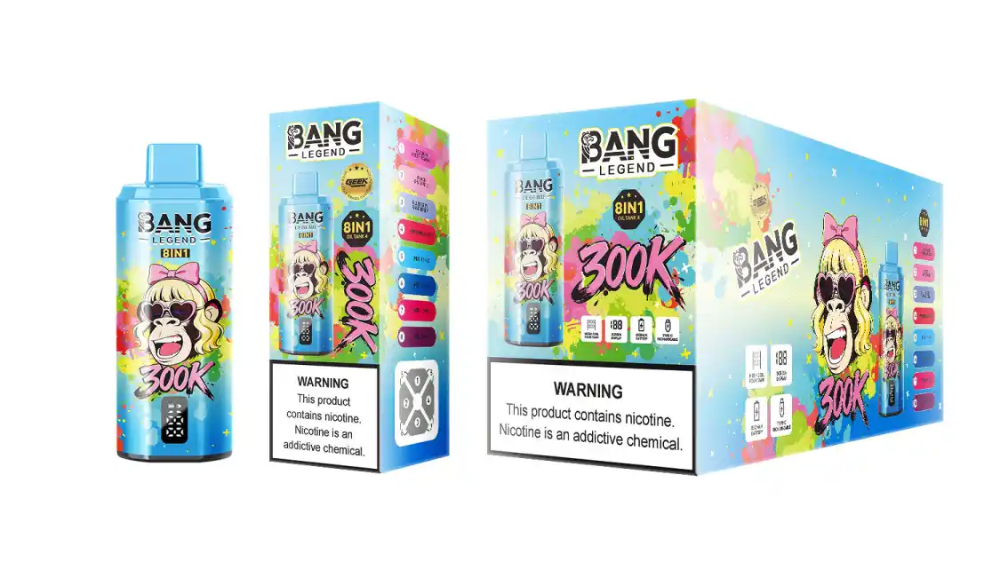 Bang Legend 300000 Züge Einweg Vape 8 in 1 mit wiederaufladbarem Akku