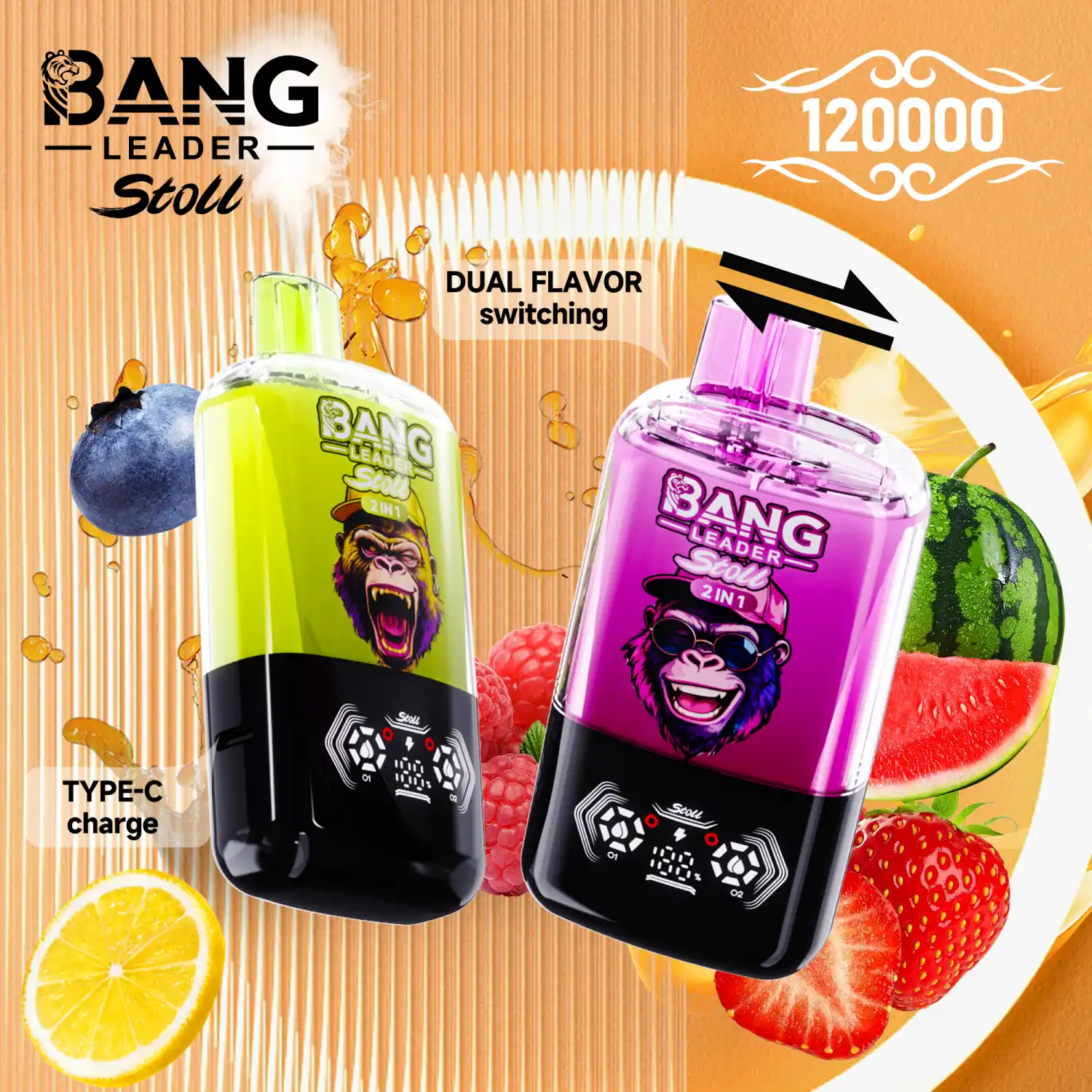 BANG Leader Stoll 120000 Züge Big Puff Vape 2 in 1 – Bild 16