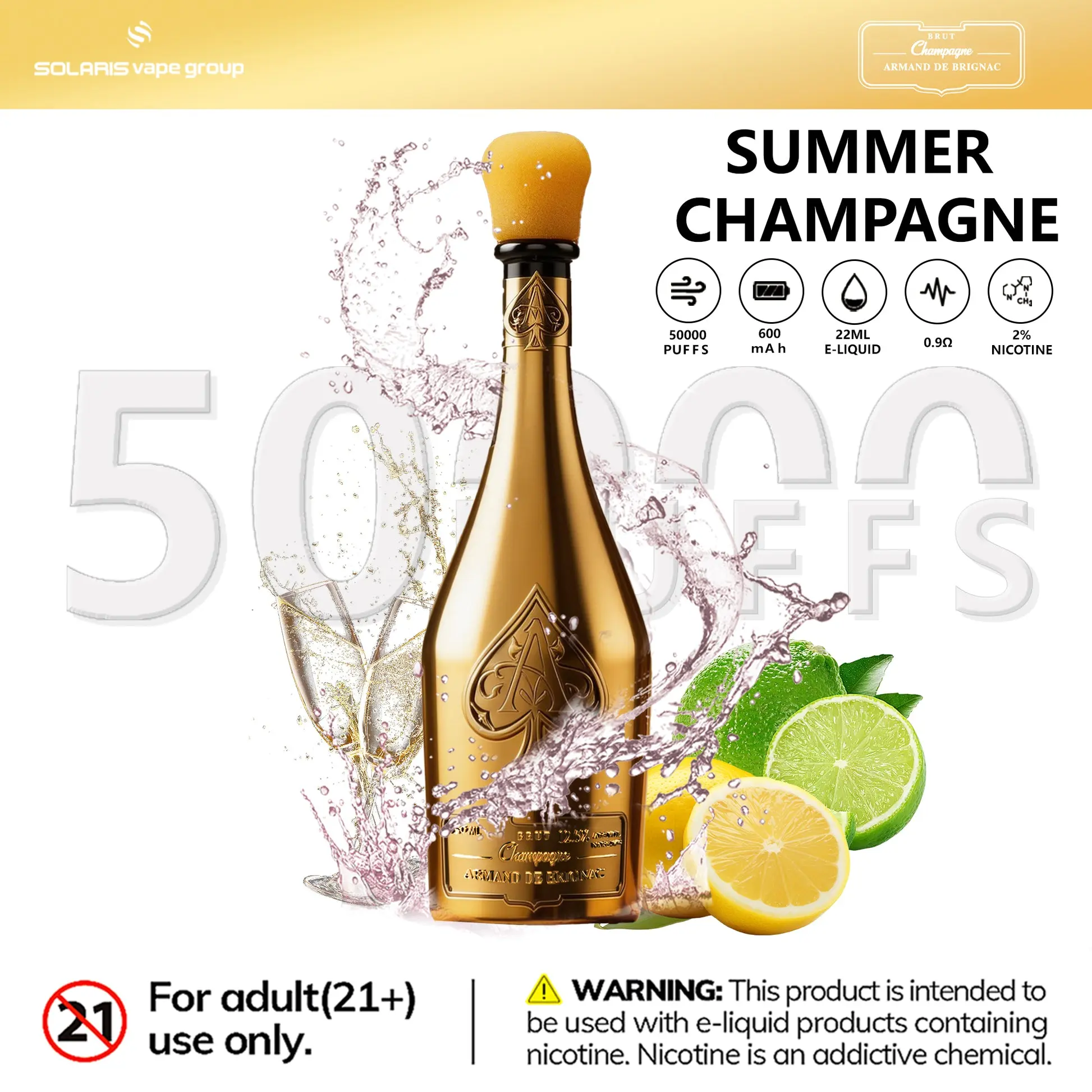 Solaris Champagne 50000 Puffs – Bild 11
