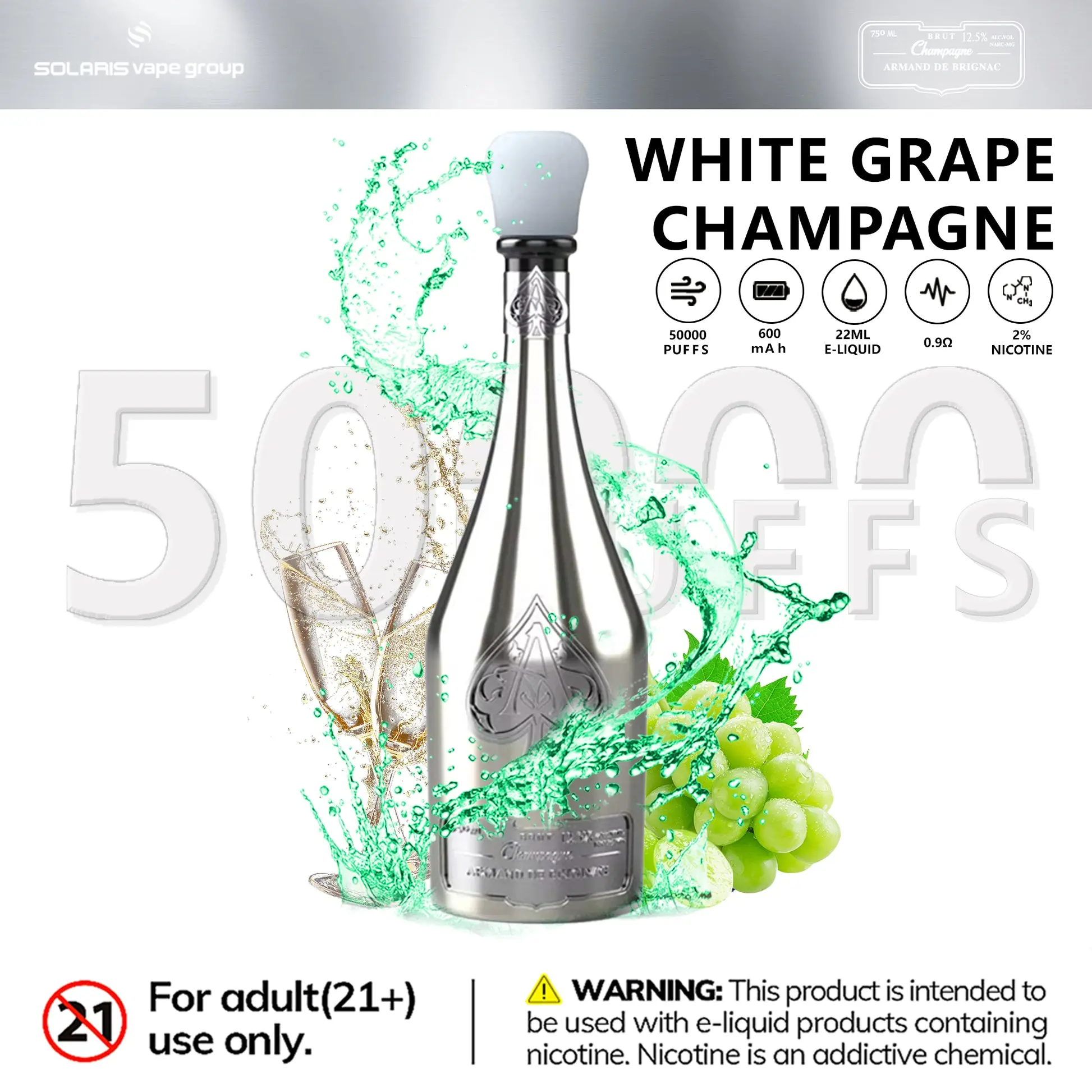 Solaris Champagne 50000 Puffs – Bild 6