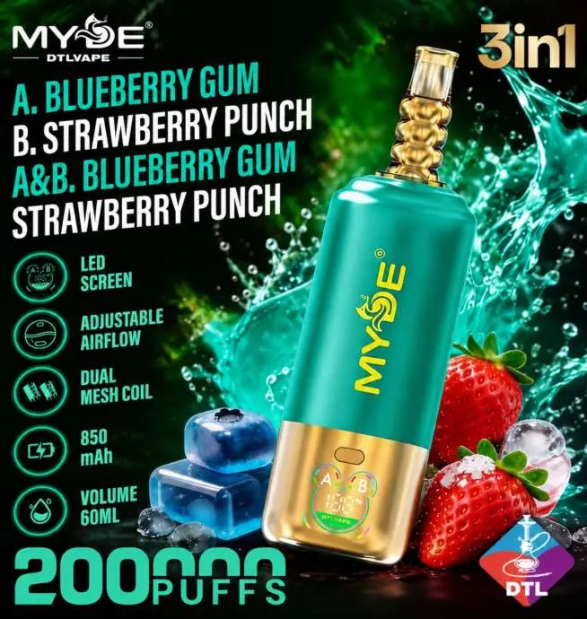 MYDE DTL 200K 3-in-1 Big Puff Vape mit LED-Display – Bild 7