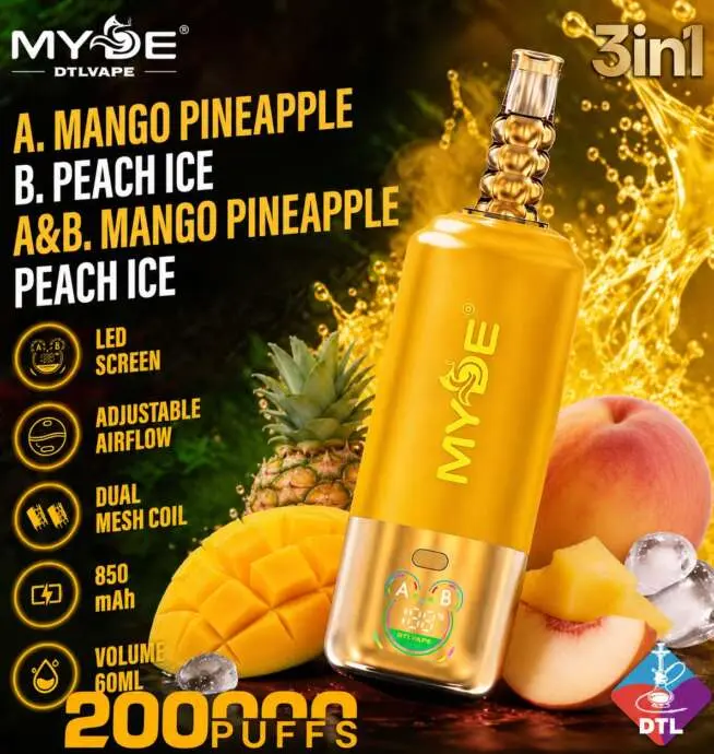 MYDE DTL 200K 3-in-1 Big Puff Vape mit LED-Display – Bild 2