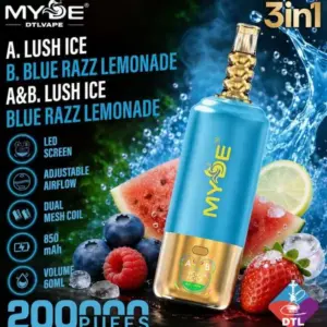 MYDE DTL 200K 3-in-1 Big Puff Vape mit LED-Display
