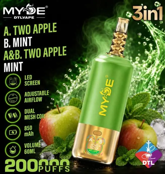 MYDE DTL 200K 3-in-1 Big Puff Vape mit LED-Display – Bild 12